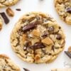 sourdough toffee chocolate chip cookies with brown butter