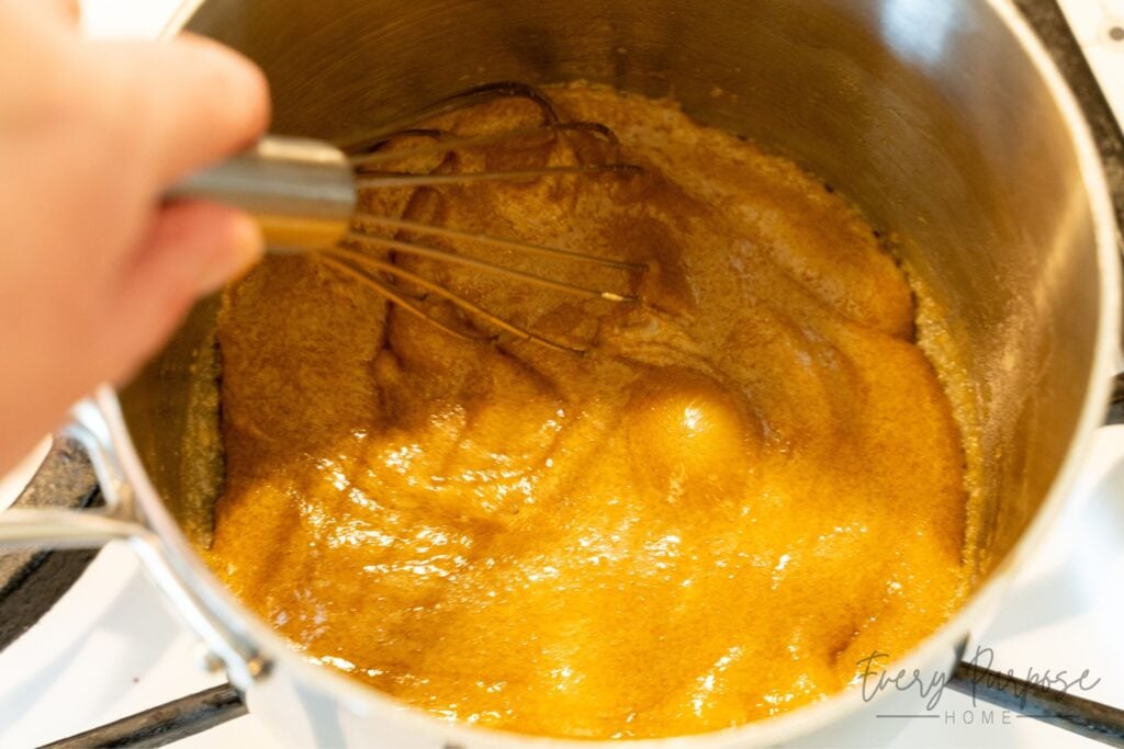 thickening homemade toffee