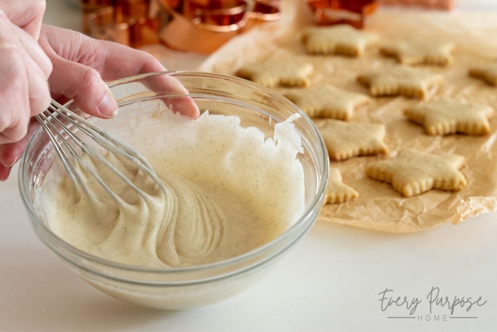 vanilla bean cookie icing