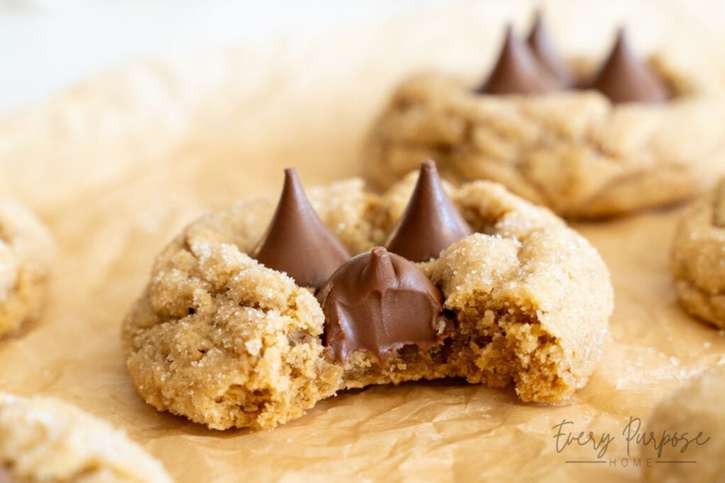 large sourdough peanut butter blossom cookies