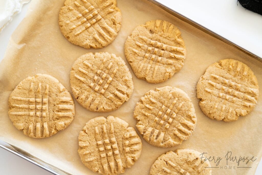 pan of sourdough peanut butter cookies recipe