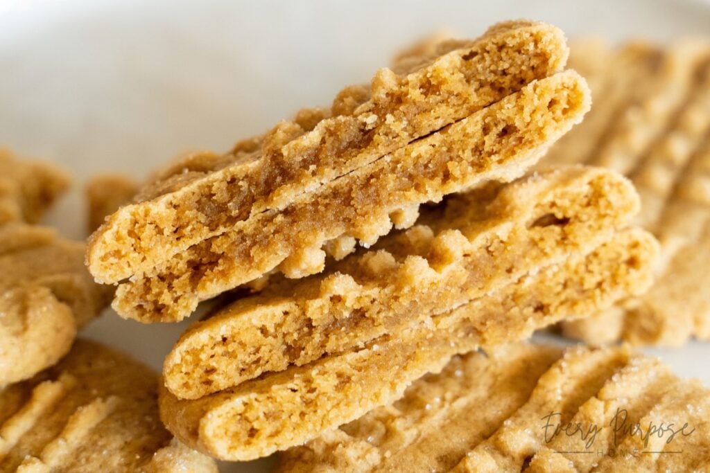 soft and chewy, never dry sourdough peanut butter cookies