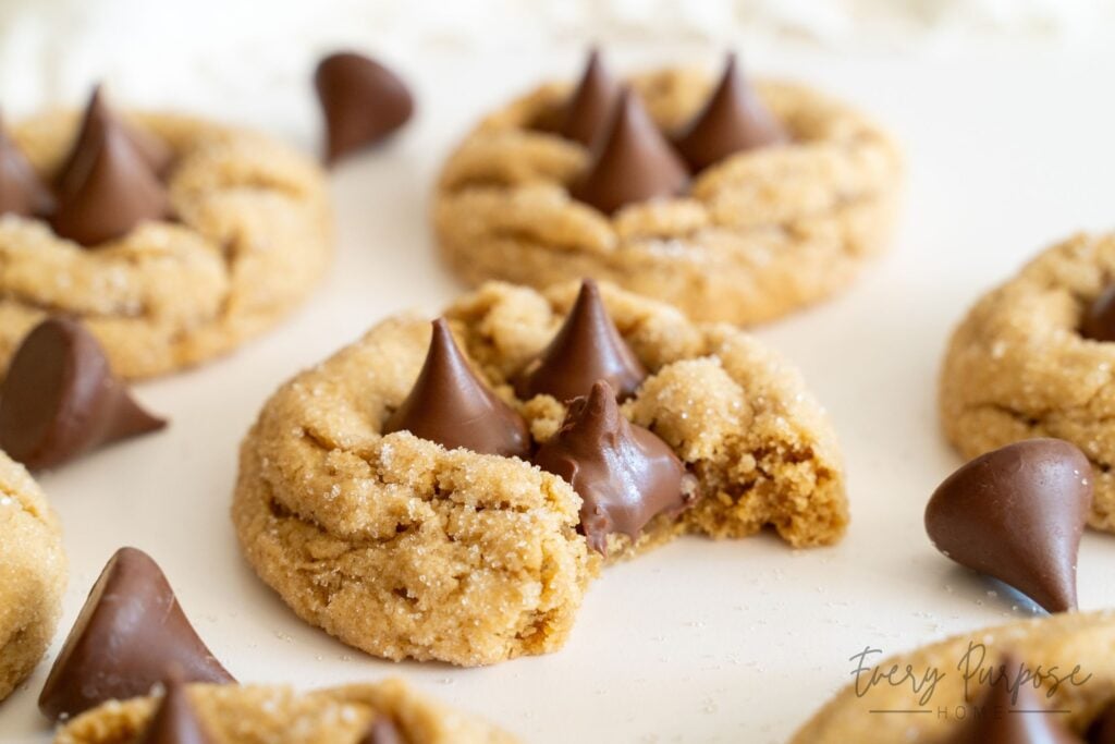 sourdough discard peanut butter blossoms