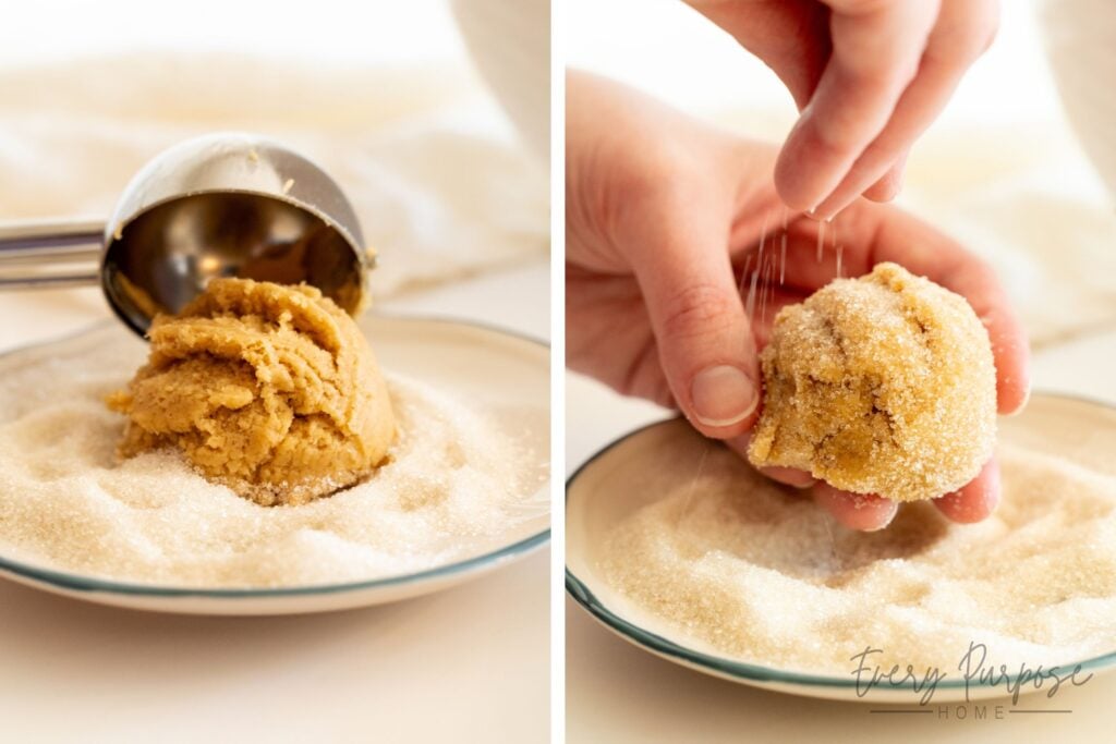 sourdough peanut butter blossom cookie scoops
