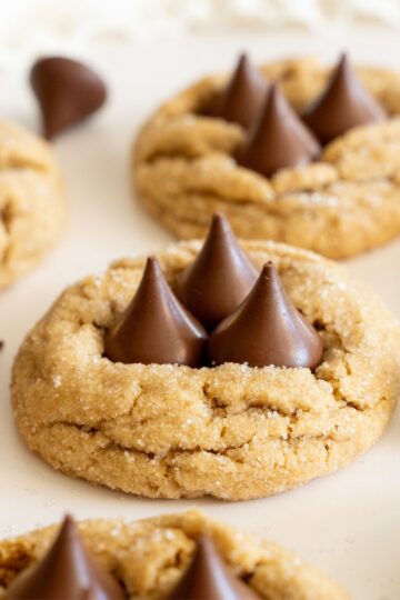 sourdough peanut butter blossoms