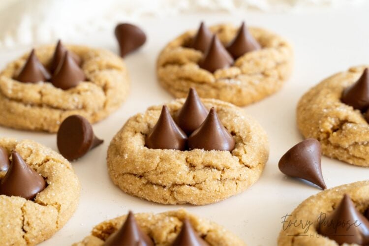 sourdough peanut butter blossoms
