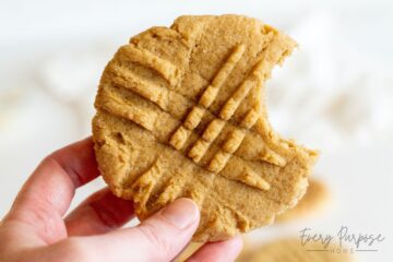 sourdough peanut butter cookies with natural peanut butter