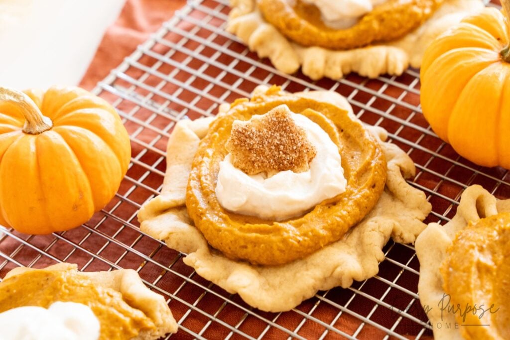 sourdough pumpkin pie cookies with decorations