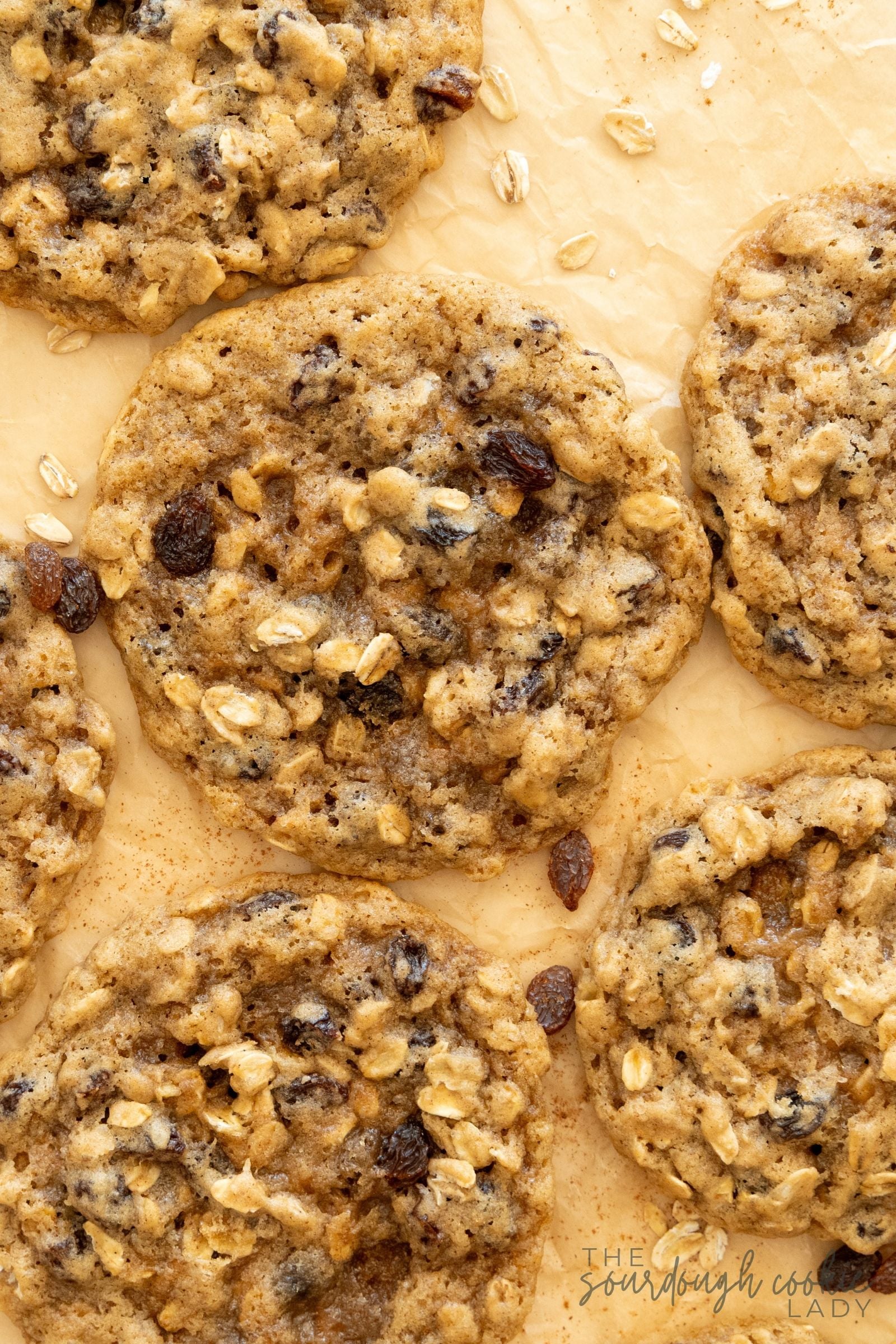 no chill oatmeal raisin cookies with rolled oats
